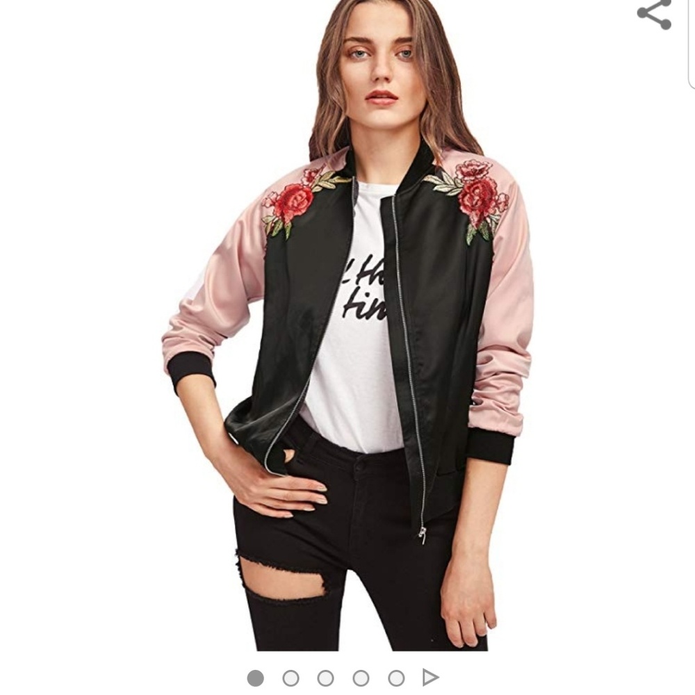 Embroidered bomber jacket - Picture 4 of 4